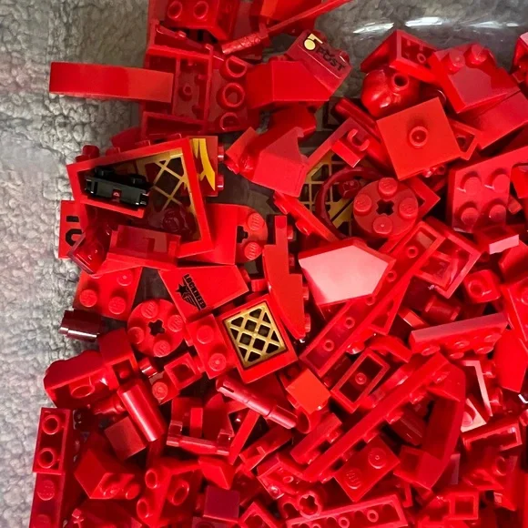 LEGO Small Red Accessories , Spare Parts And Small Brick Pieces. 12oz - Picture 8 of 12